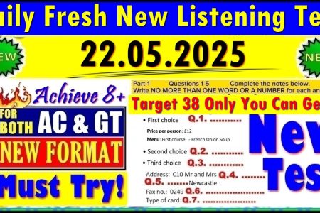 IELTS LISTENING PRACTICE TEST 2025 WITH ANSWERS | 22.05.2025