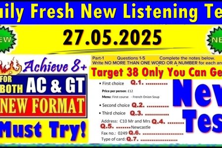 IELTS LISTENING PRACTICE TEST 2025 WITH ANSWERS | 27.05.2025