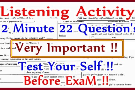 IELTS LISTENING TEST ( ACTIVITY ) 2017 WITH ANSWERS | 29.09.2017