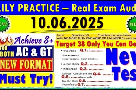 IELTS LISTENING PRACTICE TEST 2025 WITH ANSWERS | 10.06.2025