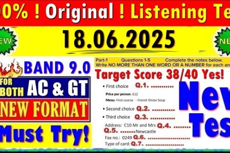 IELTS LISTENING PRACTICE TEST 2025 WITH ANSWERS | 18.06.2025