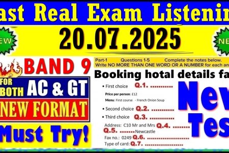 IELTS LISTENING PRACTICE TEST 2025 WITH ANSWERS | 20.07.2025